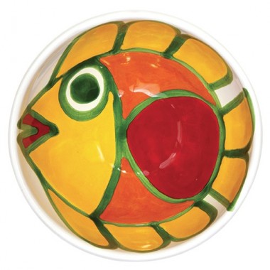 Sicilian round ceramic Appetizers Plate de simone pottery Panarea BUFPN Sicilian round ceramic Appetizers Plate de simone pottery Panarea BUFPN